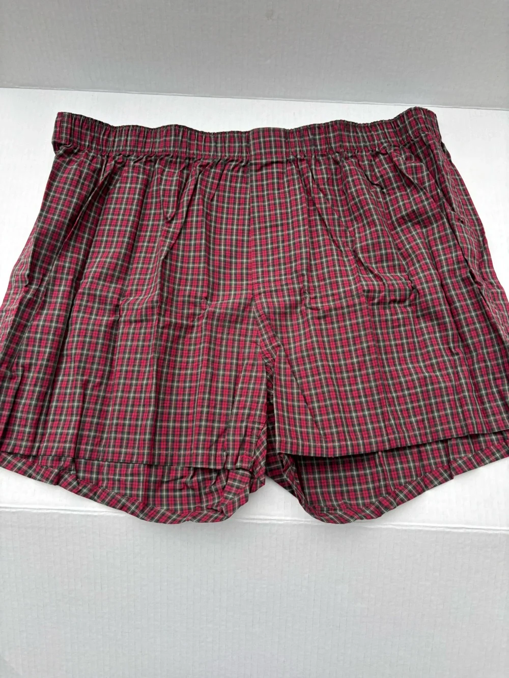 J. Crew Red and Green Plaid Woven Boxer Shorts 💯 cotton